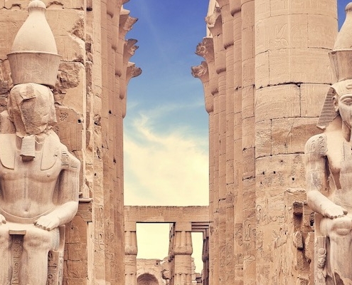 Egypt Tours from India Statues at the Temple of Amun Ra Luxor Egypt Tours from India - Statues at the Temple of Amun-Ra, Luxor