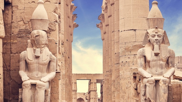 Egypt Tours from India Statues at the Temple of Amun Ra Egypt Tours from India - Statues at the Temple of Amun-Ra, Luxor