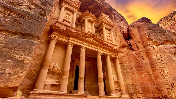 Luxury Egypt and Jordan Tours Treasury at Petra Jordan Luxury Egypt and Jordan Tours - Treasury at Petra, Jordan